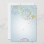 レインボーバブルポップ・アートの準備Boy Baby Shower Bluk 招待状 (裏面)