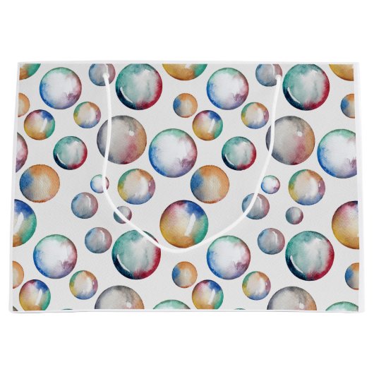 レインボーバブル抱き枕 ラージペーパーバッグ (正面)