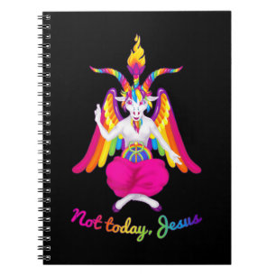 レインボーバプホメットNot todayイエスかわいいHail Satan ノートブック