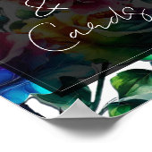 レインボーバラウェディングギフト&カードテーブルサイン ポスター (角)