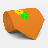 レインボーバラハリーオレンジ ネクタイ (ロール)