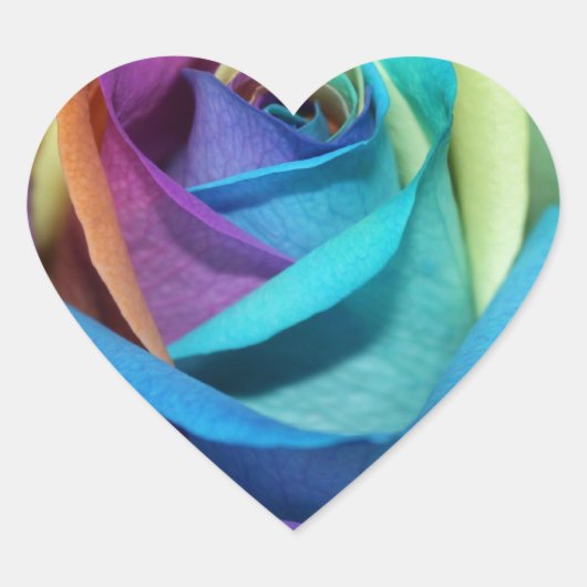 レインボーバラフラワーズピースラブデスティニー ハートシール (正面)