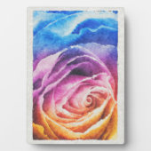 レインボーバラ水彩 フォトプラーク (正面)