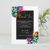 レインボーバラ白黒鮮やかフローラありがとう 招待状 (スタンド正面)