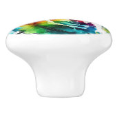 レインボーバラ鮮やかカラフルフローラ セラミックノブ (側面)