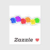 レインボーバラ シール (シート)