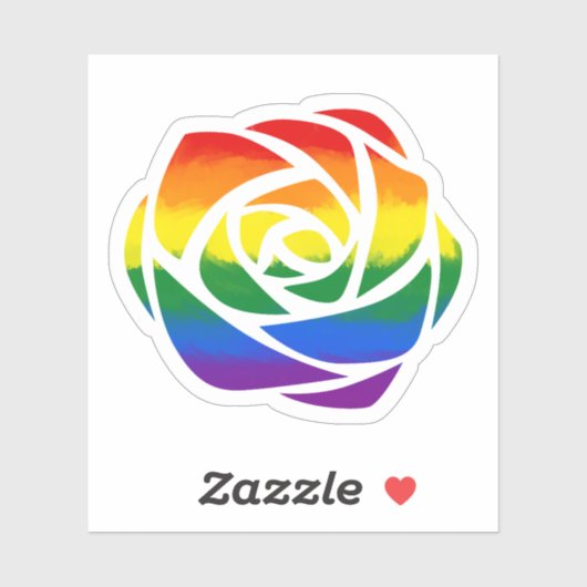 レインボーバラ シール (シート)