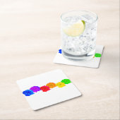 レインボーバラ スクエアペーパーコースター (インサイチュ)