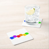 レインボーバラ スクエアペーパーコースター (インサイチュ)