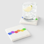 レインボーバラ ストーンコースター (横)