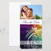 レインボーバラ/写真「日付を保存」 セーブザデート (正面/裏面)