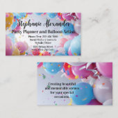 レインボーバルーンアーチアーティストバースデーパーティープランナー 名刺 (正面/裏面)