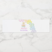 レインボーバルーンウォーターボトルラベル誕生日パーティー ペットボトルラベル (シングルラベル)