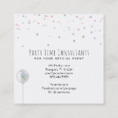 *~*レインボーバルーンパーティーイベントプランナー スクエア名刺 (裏面)