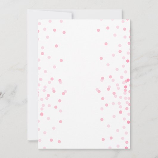 レインボーバルーン1stバースデーガールパーティー番号 招待状 (裏面)