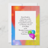 レインボーバルーン《写真》ぼけ味招待状 招待状 (裏面)