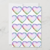 レインボーバルーン 1歳 クリスマス 誕生日 招待状 (裏面)