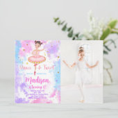 レインボーバレリーナ写真招待状 招待状 (スタンド正面)