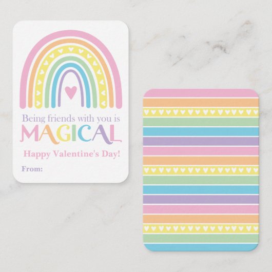 レインボーバレンタインカスタム教室バレンタイン ノートカード (正面/裏面)