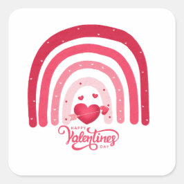 レインボーバレンタインデー スクエアシール