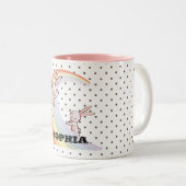 レインボーバンニー ツートーンマグカップ (正面右)