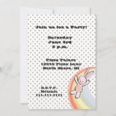 レインボーバンニー 招待状 (裏面)