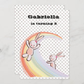 レインボーバンニー 招待状 (正面/裏面)