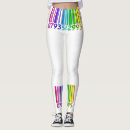レインボーバーコードレギンス レギンス