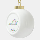 レインボーバージニアの地図 セラミックボールオーナメント (右)