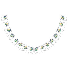 レインボーバースデーパーティーを開催した手描き恐竜 バンティングフラッグ