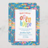 レインボーバースデーパーティーオープンハウス 招待状 (正面/裏面)