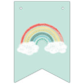 レインボーバースデーパーティーキッズ バンティングフラッグ (第1の旗)