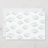 レインボーバースデーパーティークラウドウォーター色の女の子 招待状 (裏面)