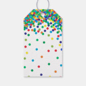 レインボーバースデーパーティーサンキューメッセージカード ギフトタグ (裏面)