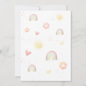 レインボーバースデーパーティー招待状 招待状 (裏面)