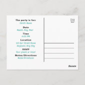 レインボーバースデーパーティー招待葉書HAMbyWG ポストカード (裏面)