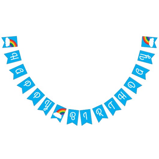 レインボーバースデーパーティー バンティングフラッグ (全)