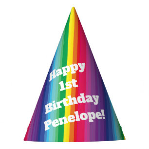 レインボーバースデーパーティー パーティーハット