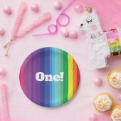 レインボーバースデーパーティー ペーパープレート (パーティー)