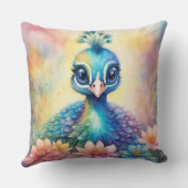 レインボーバーズピーコック1 クッション (裏面)