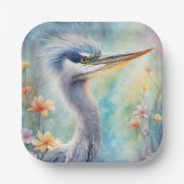 レインボーバーズブルーヘロン1 ペーパープレート (正面)