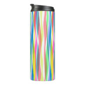 レインボーバーティッストライプクパステルカラフル タンブラー (回転右)