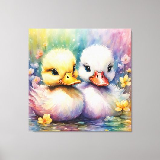 レインボーバードアヒル2 キャンバスプリント (正面)