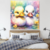 レインボーバードアヒル2 キャンバスプリント (インサイチュ (寝室))