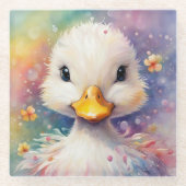 レインボーバードアヒル3 ガラスコースター (正面)