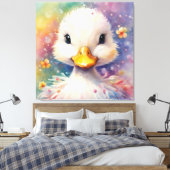 レインボーバードアヒル3 キャンバスプリント (インサイチュ (寝室))