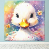 レインボーバードアヒル3 キャンバスプリント (インサイチュ (ウッドフロア))