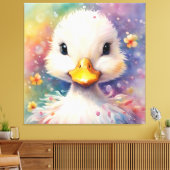 レインボーバードアヒル3 キャンバスプリント (インサイチュ (リビング))