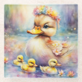 レインボーバードアヒル5 ガラスコースター (正面)