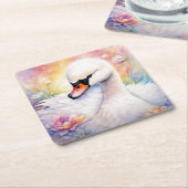 レインボーバードズスワン3 スクエアペーパーコースター (アングル)